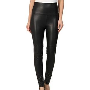 High waist faux leather leggings